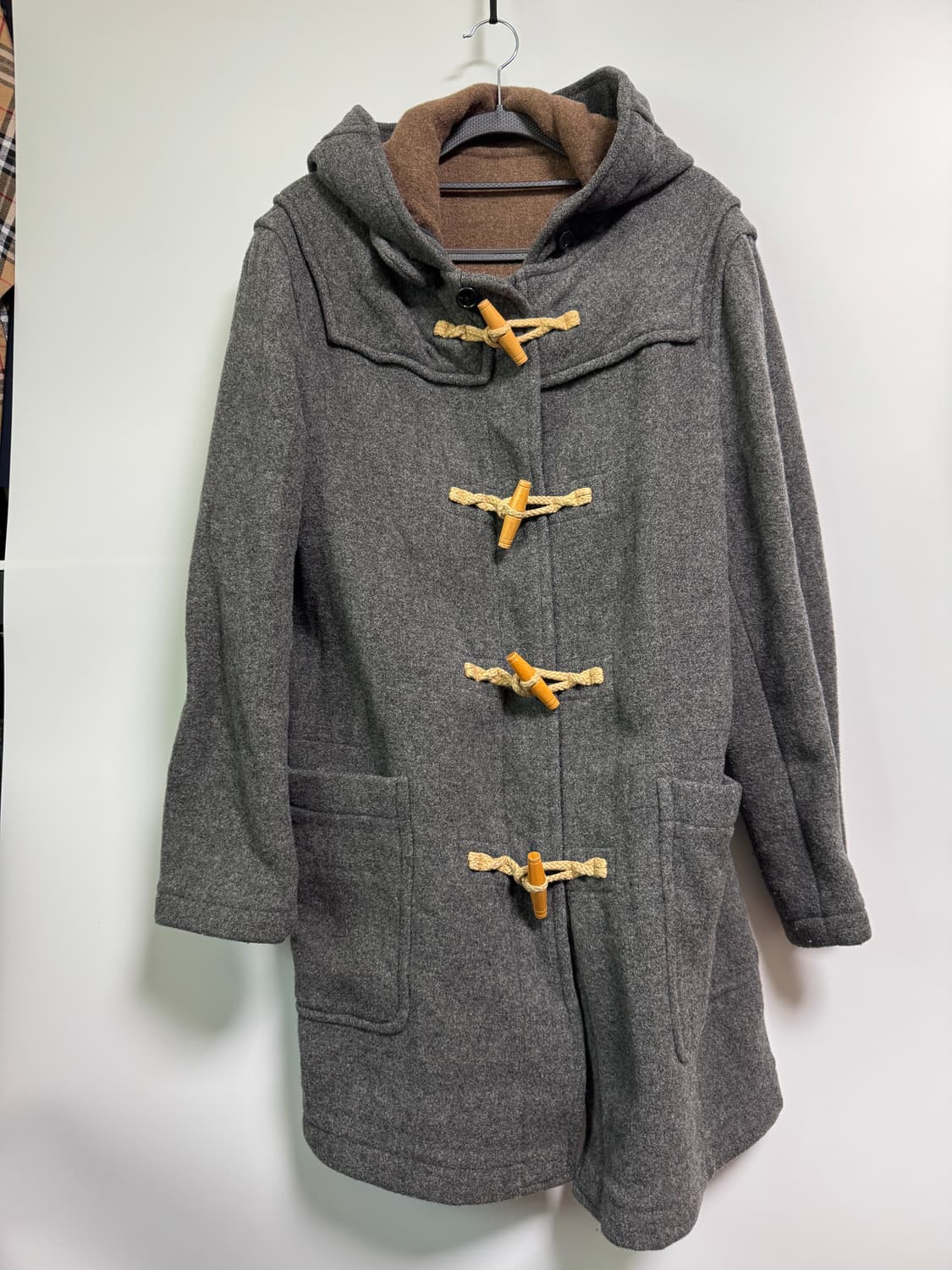 일본 유니클로 그레이 떡볶이 코트 95-100 상품이미지1