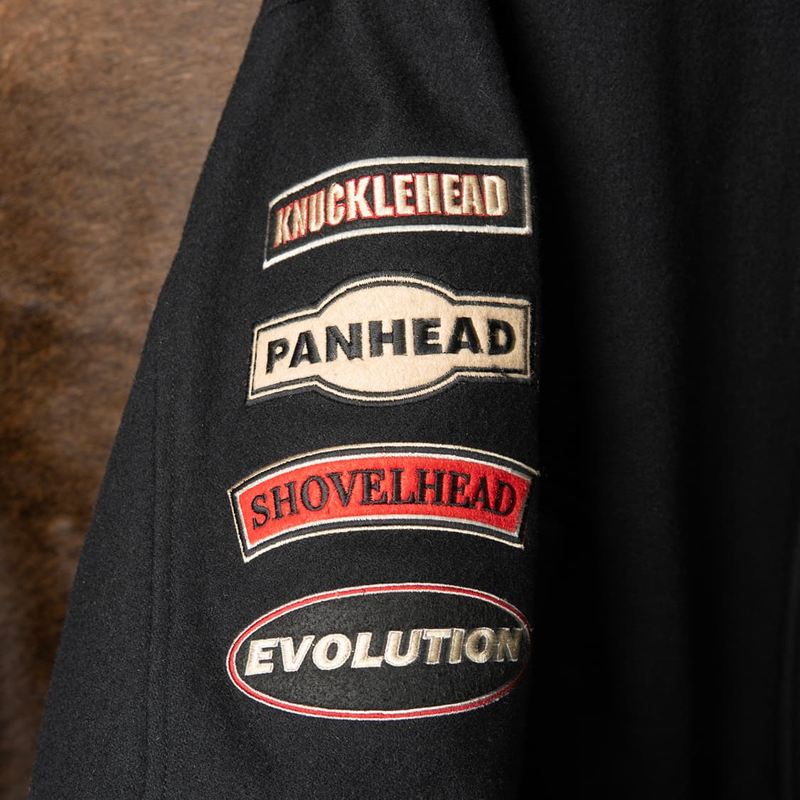 [120] 90s 할리데이비슨 울 레이온 바시티 자켓 블랙  상품이미지3