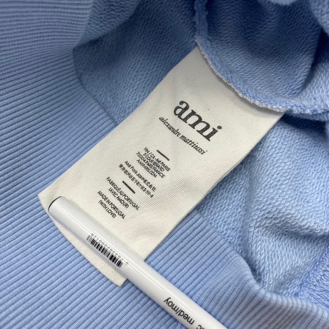 아미 베이비블루 하트로고 소라 후드 상품이미지6