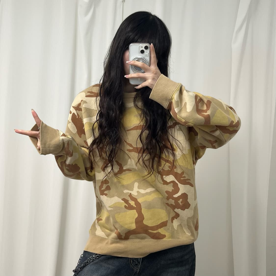 Nike SB beige camo sweatshirt 상품이미지1
