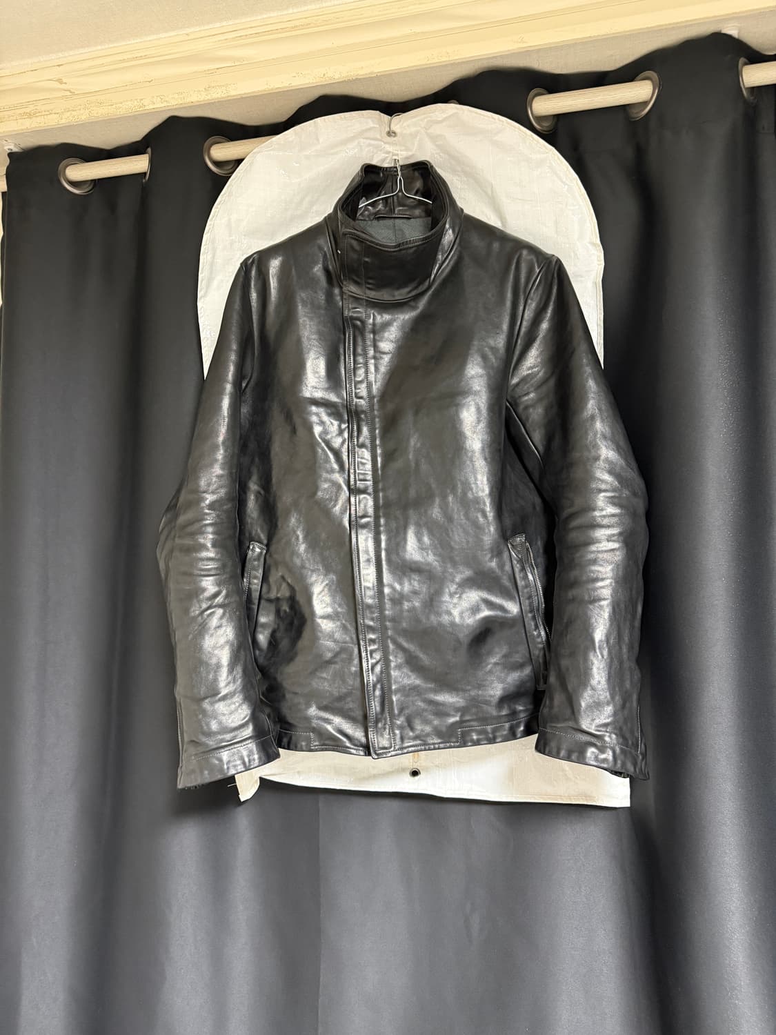 [50]캐롤 크리스찬 포엘 하이넥 레더 자켓 상품이미지1