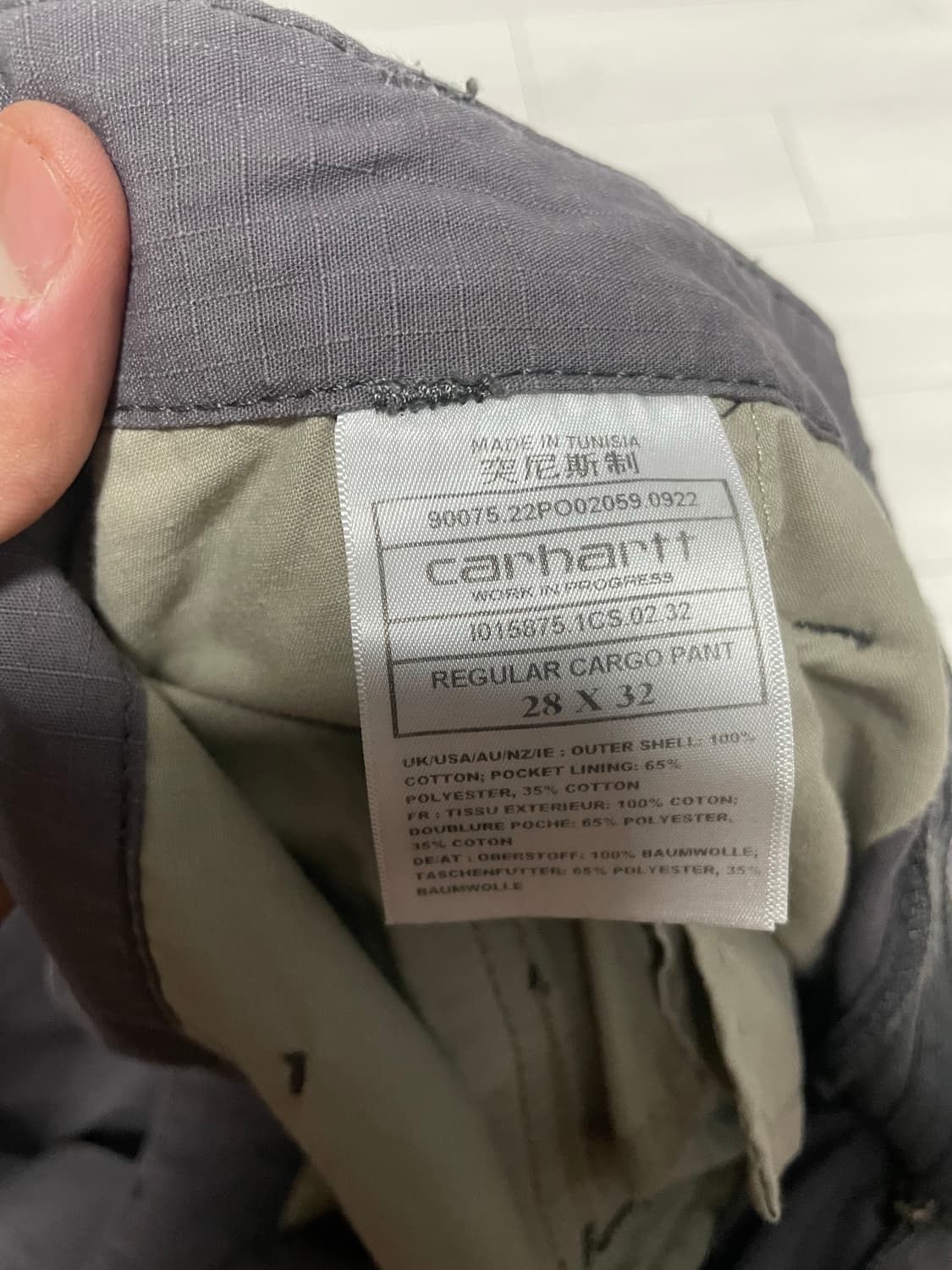 칼하트 윕 레귤러 카고팬츠 콜롬비아 상품이미지3