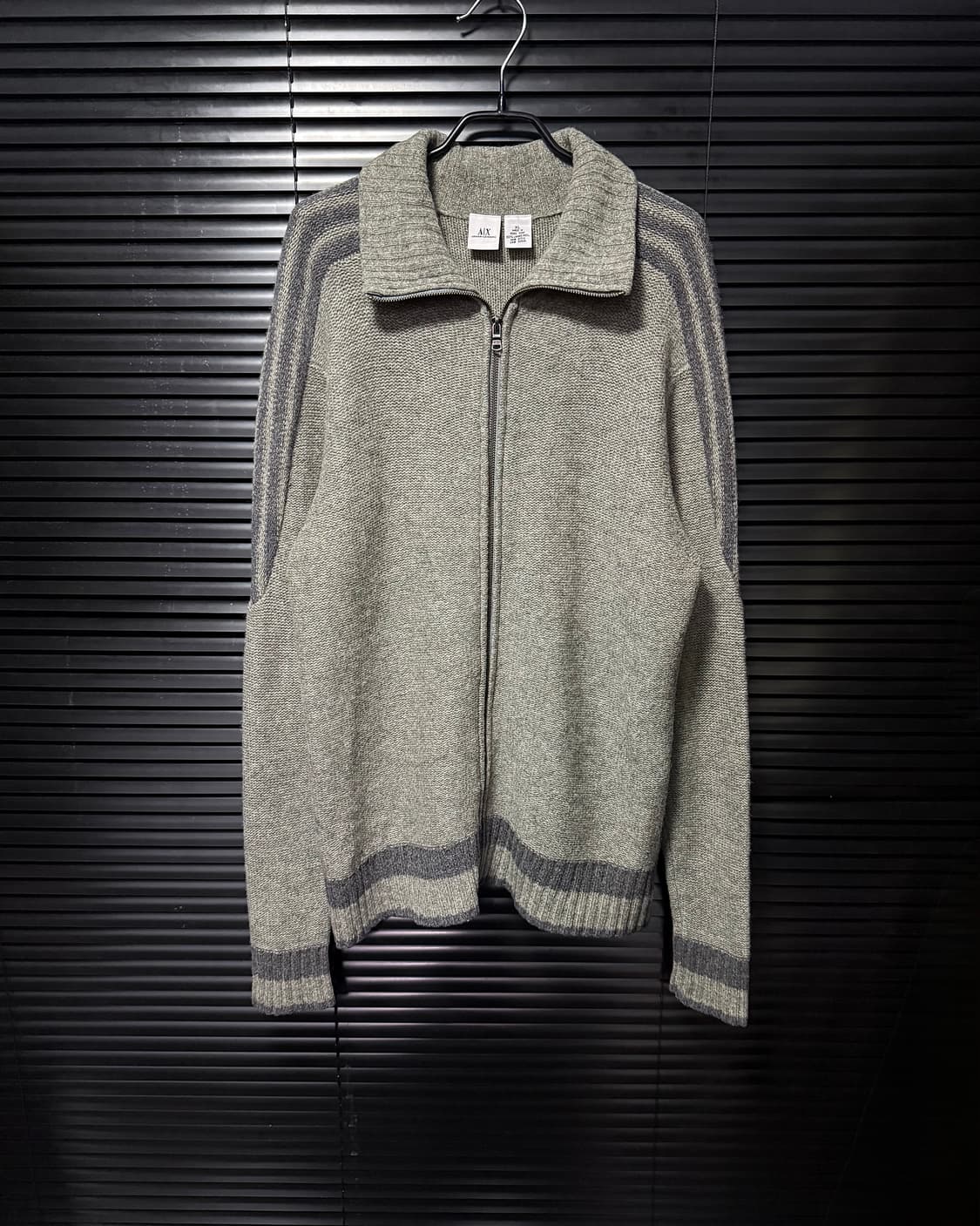 아르마니 익스체인지 램스울 양 모 하이넥 니트 스웨터 집업 투웨이 명품  상품이미지2