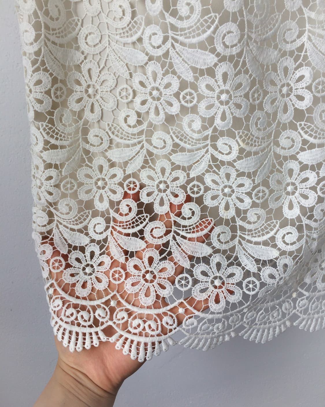 Crochet pattern point midi skirt 상품이미지4