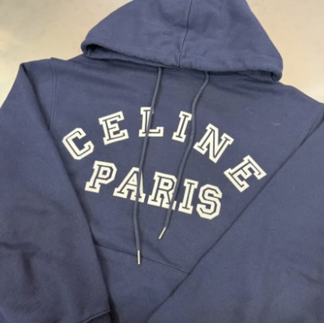 [당일배송] 셀린느 PARIS 로고 코튼 후드 네이비 S 상품이미지3
