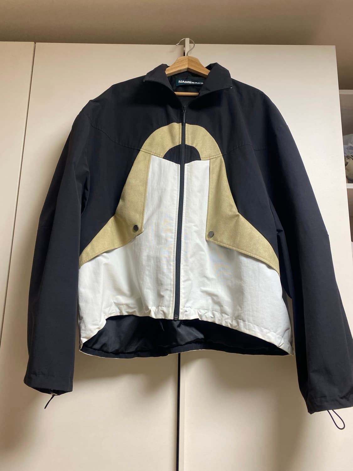 네임세이크 23ss 아치 패턴 자켓 스웨이드 패널 상품이미지2