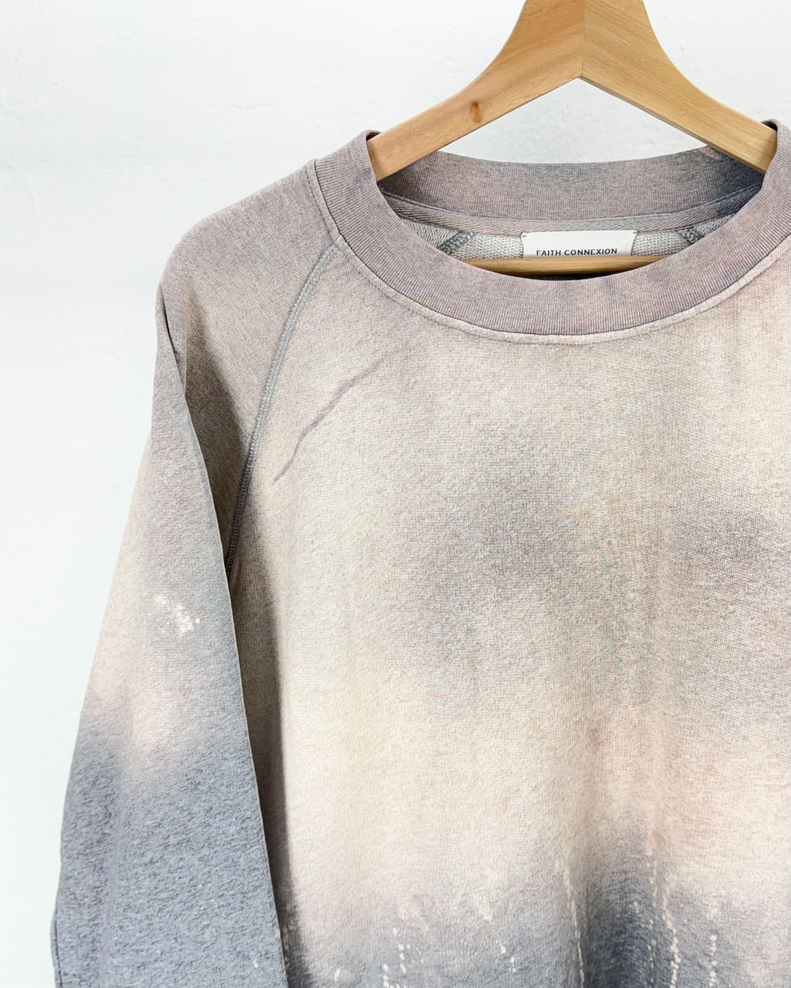 페이스 커넥션 페이디드 이펙트 코튼 케이프 스웨트 셔츠 상품이미지2