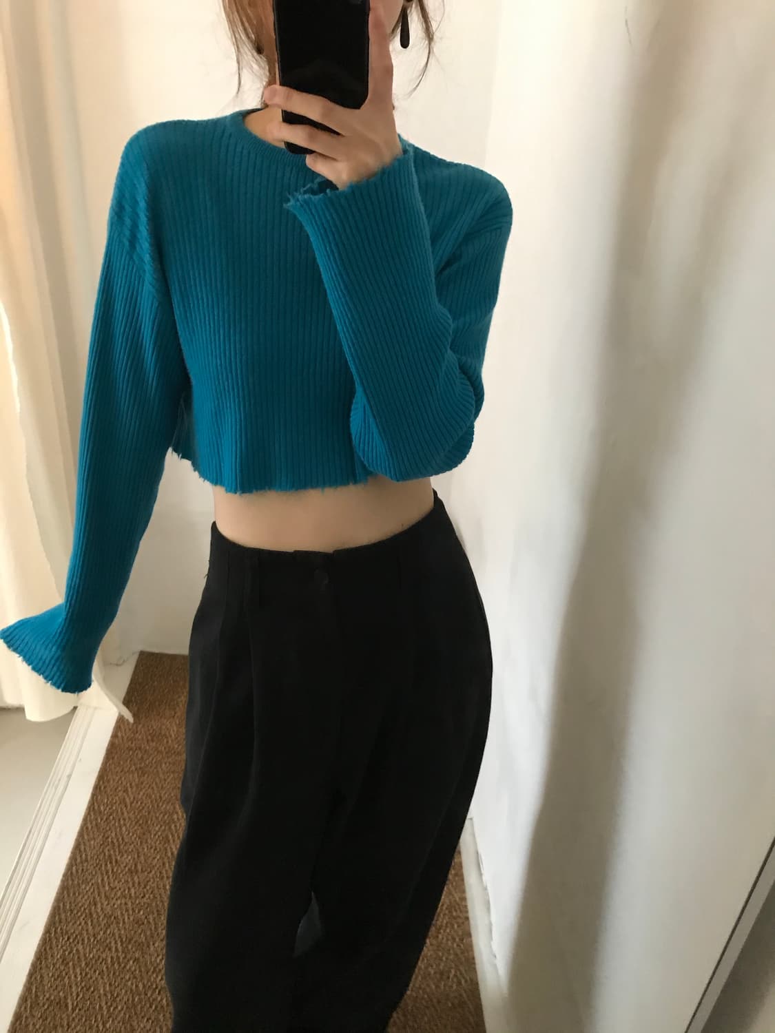 blue crop knit 상품이미지5