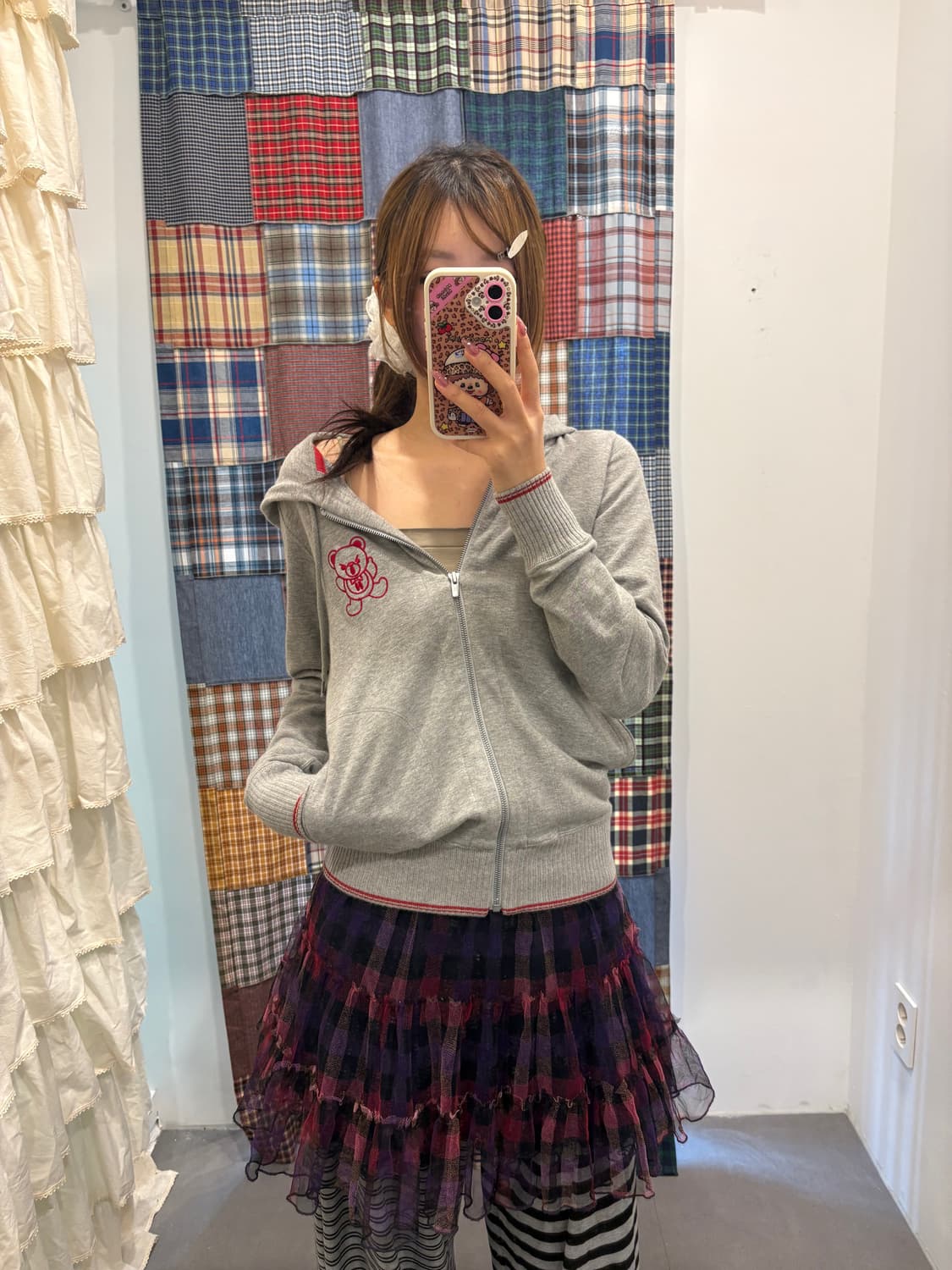 히스테릭글래머 퍽베어 후드집업 상품이미지2