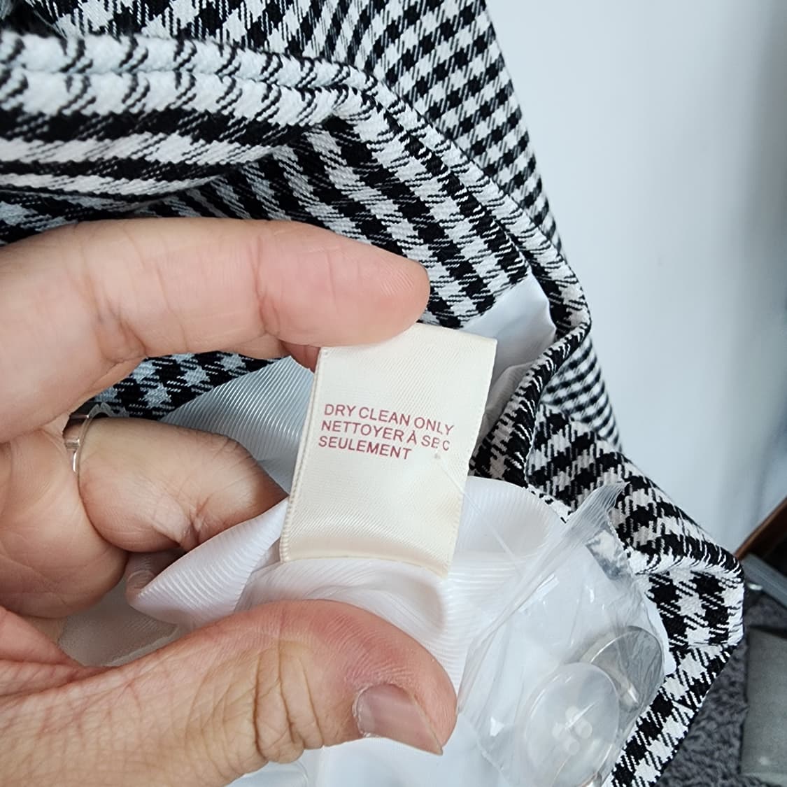 수입 깅엄 체크 더블 블레이저 자켓 상품이미지8
