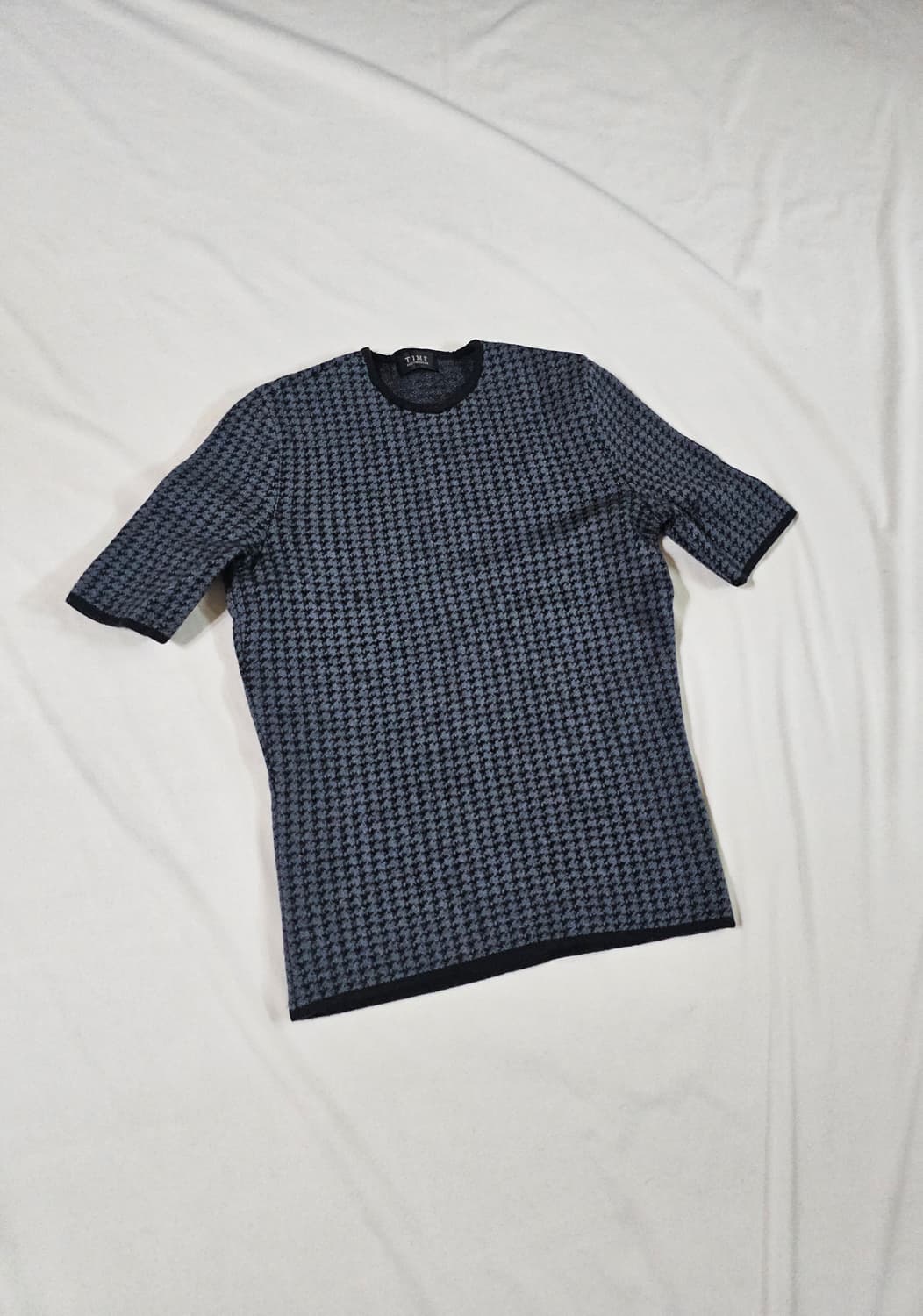 [희귀/빈티지] 90s 타임(TIME) 90년대 울100 하운드투스 니트 상품이미지1