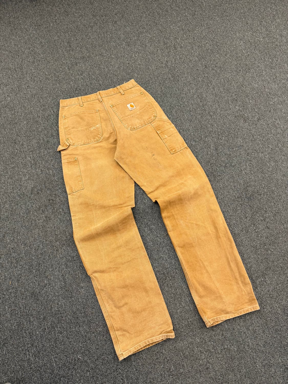 칼하트 빈티지 b01 브라운 더블니 워크팬츠 상품이미지6