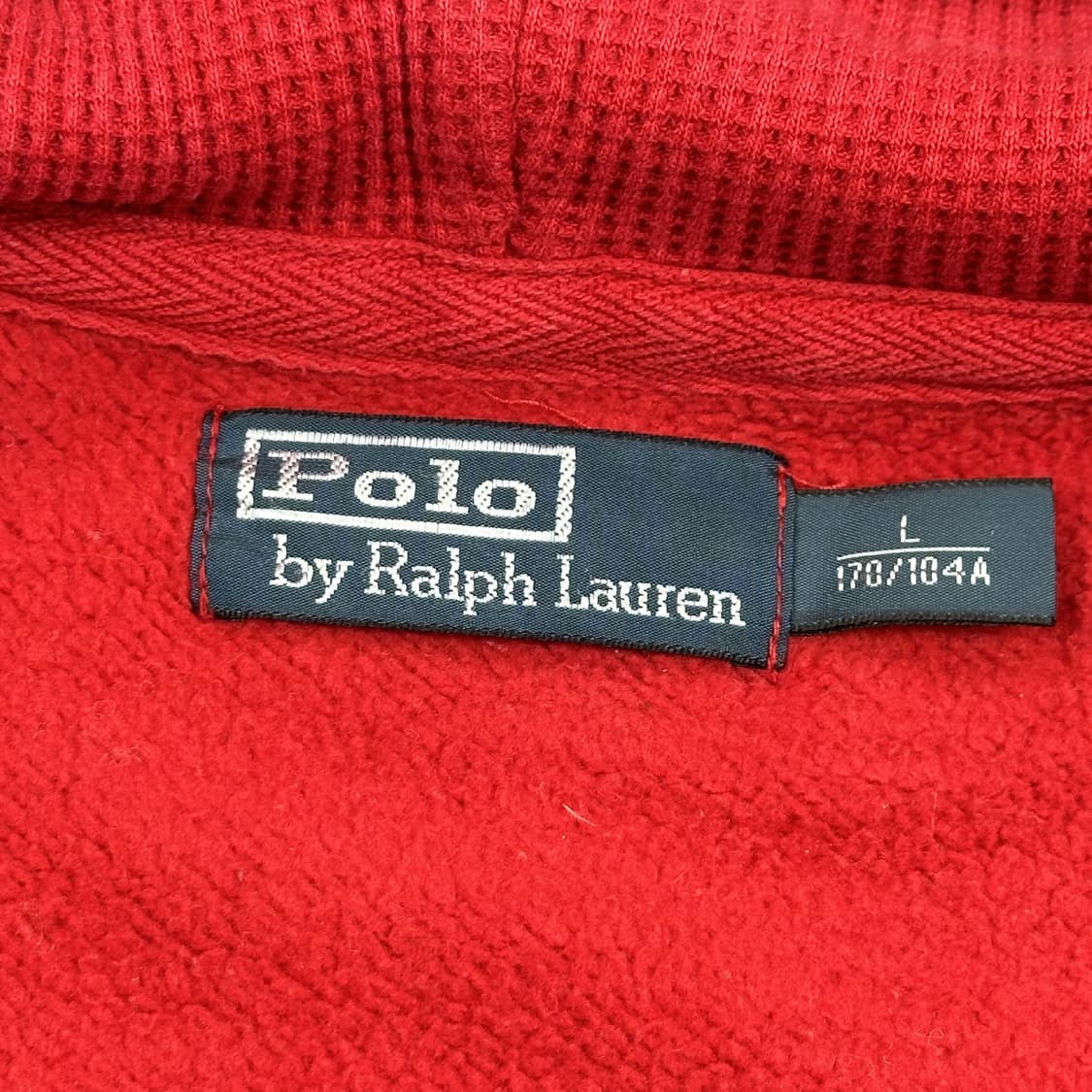 폴로 랄프로렌 헤비코튼 써멀 후드집업 레드 M 상품이미지8