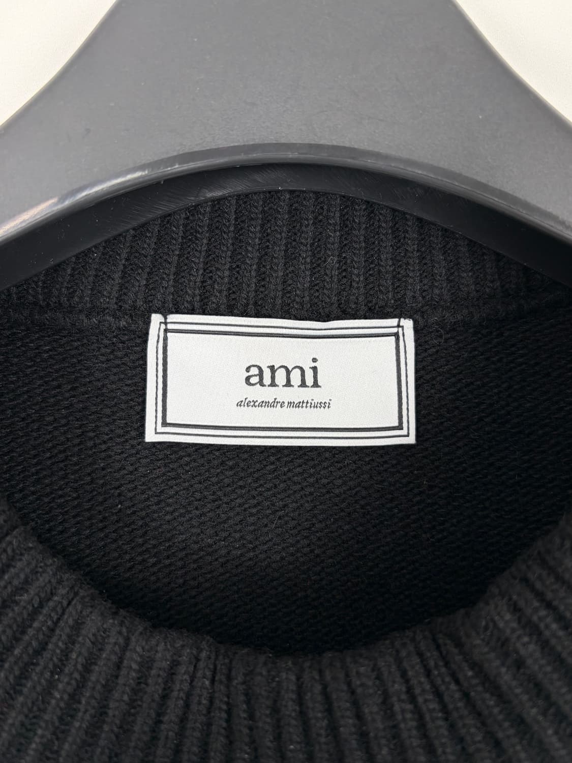 a93) 아미 AMI 빅하트 로고 울 니트 상품이미지4