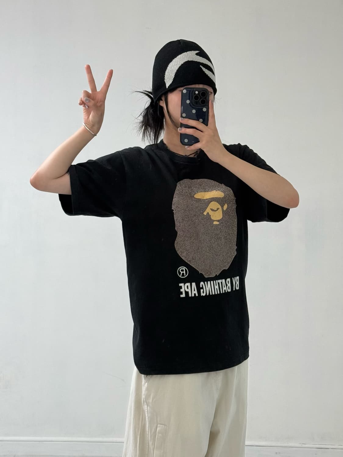 베이프 글래스 비즈 반팔티 상품이미지2