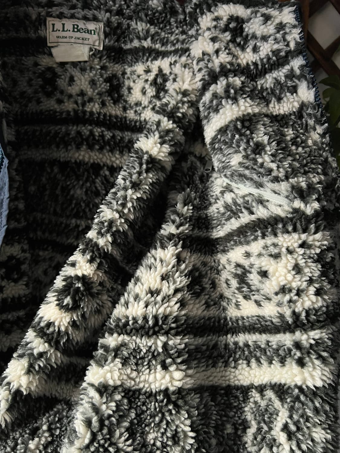 [XL]90's 엘엘빈 USA 딥파일 네이비 웜업 자켓 상품이미지7