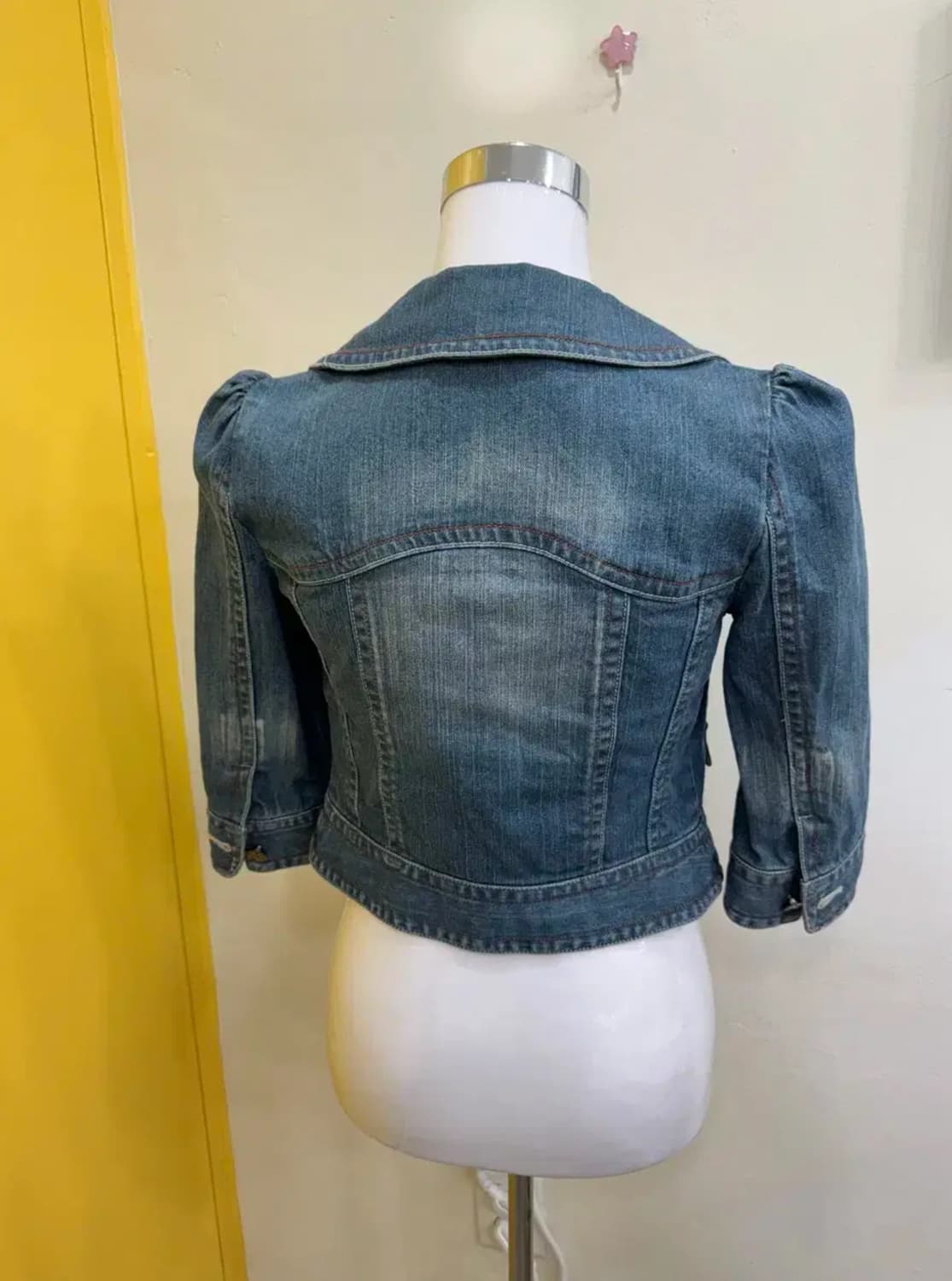 올리브데올리브 크롭 데님자켓/여성스러운 핏/봄가을 아우터 상품이미지5