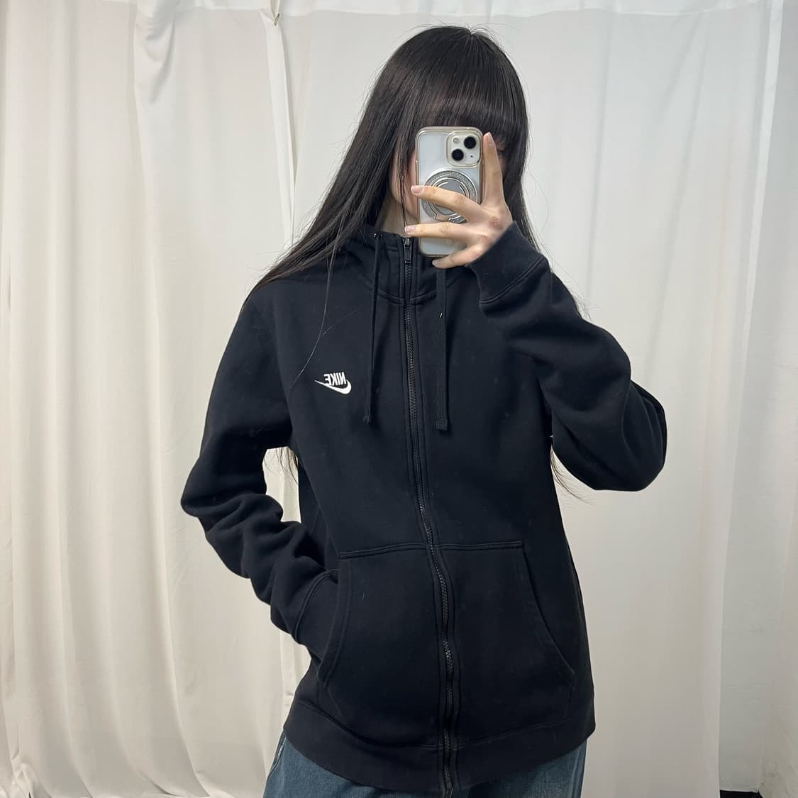 Nike Black Hood Zip-up 상품이미지2