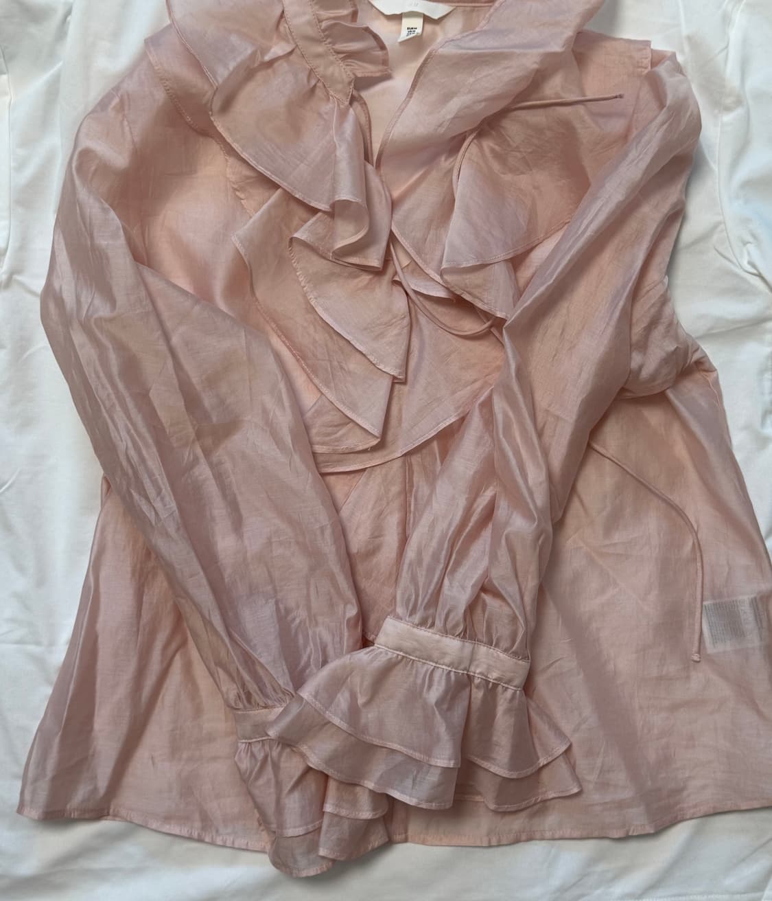 H&M 핑크 프릴 블라우스 상품이미지2