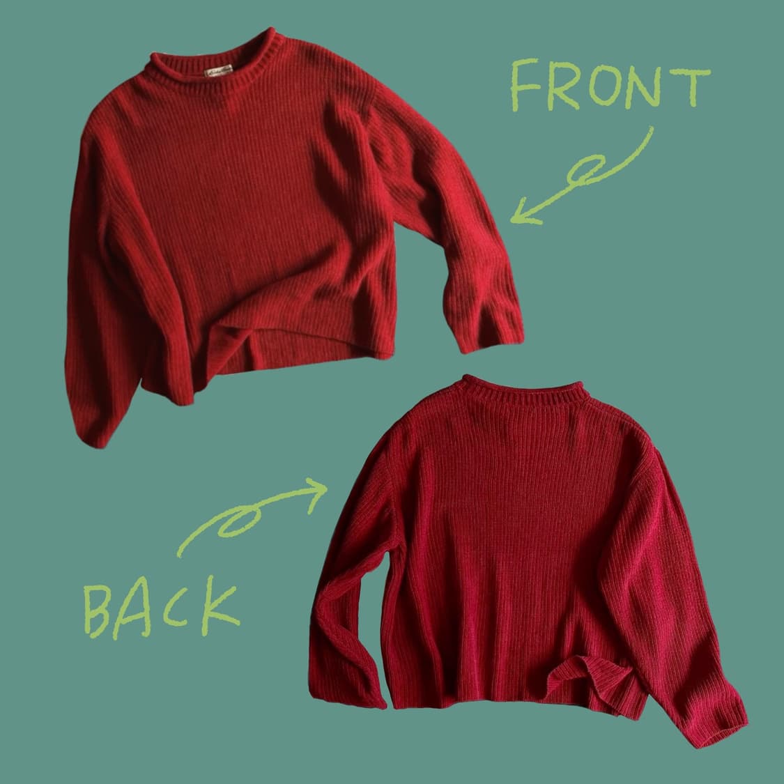 에디바우어 애플 레드 니트 상품이미지2