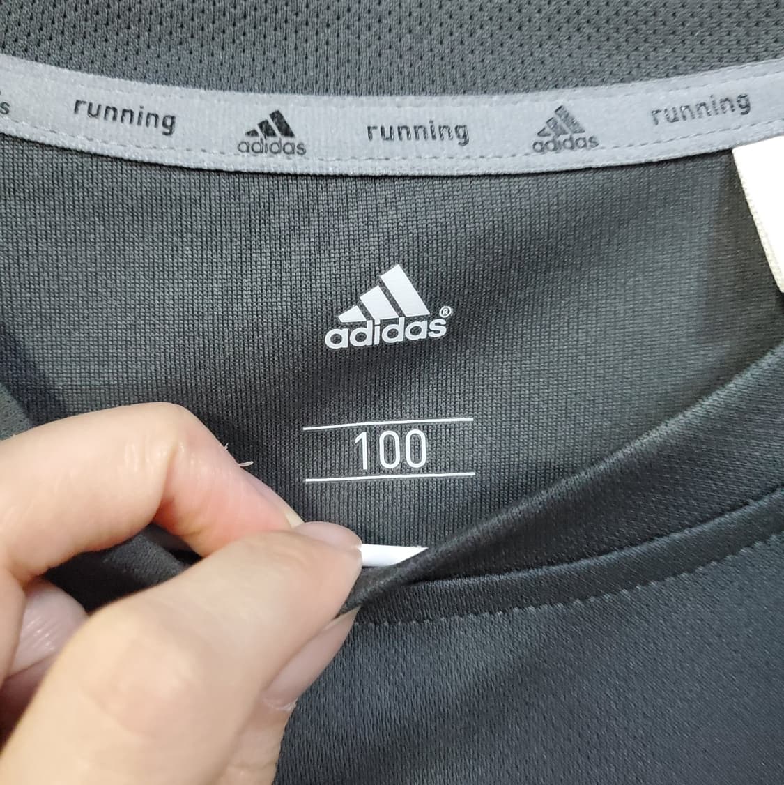 아디다스 기능성 반팔 티셔츠 그레이 오렌지 100 상품이미지4