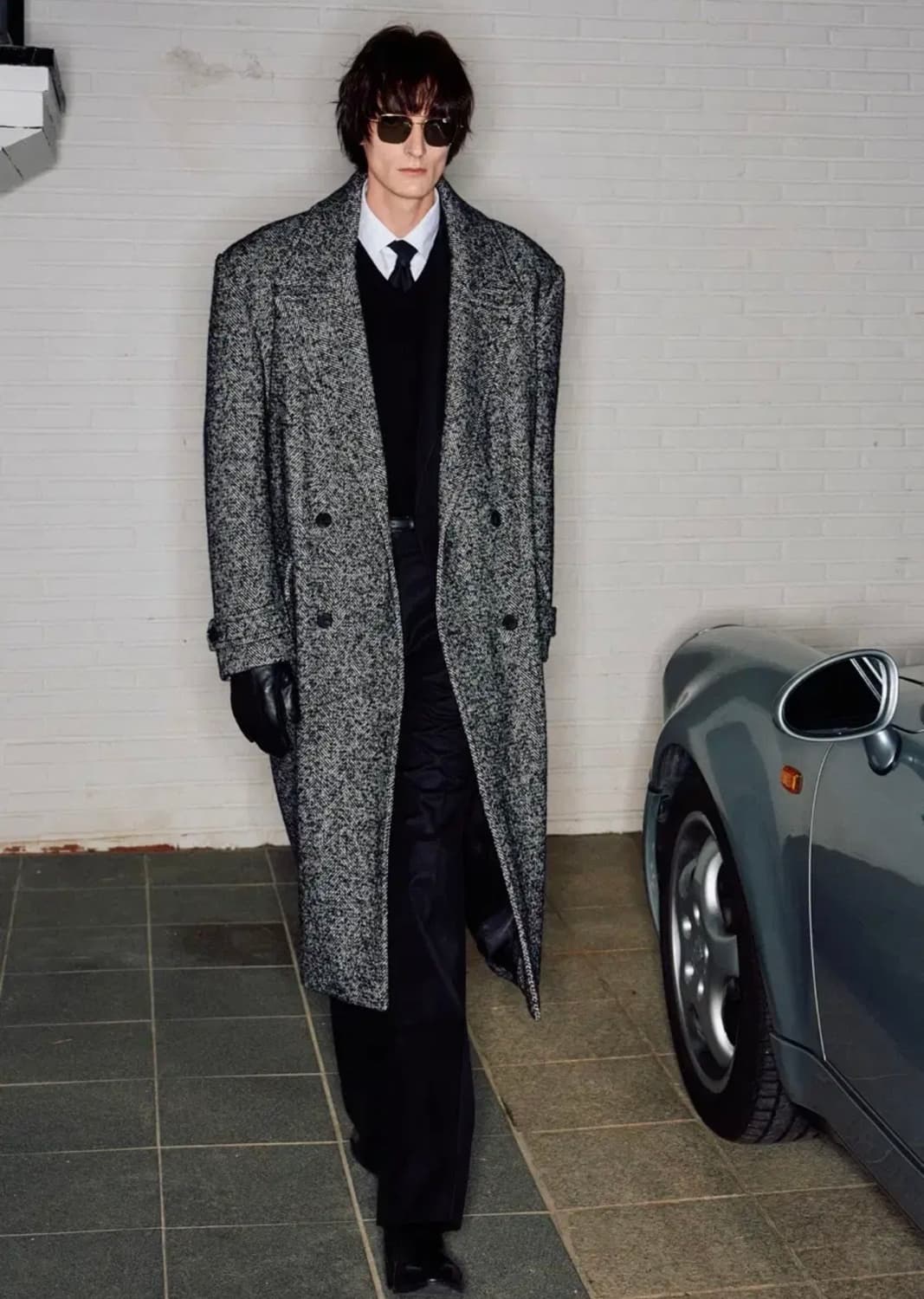 세비지 / 헤링본 롱 코트 / M 상품이미지3