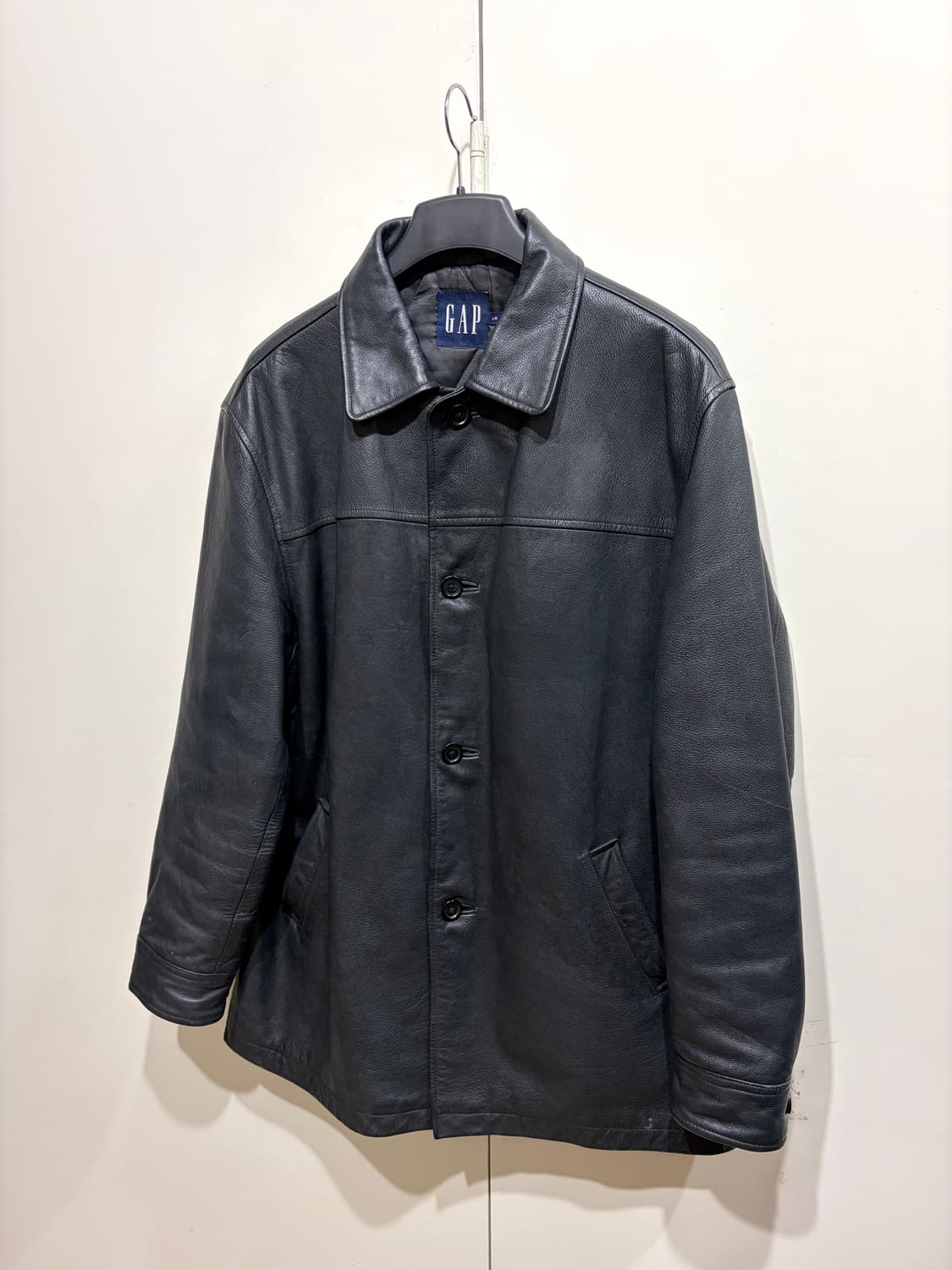 90's GAP 올드갭 레더 카 코트 상품이미지2