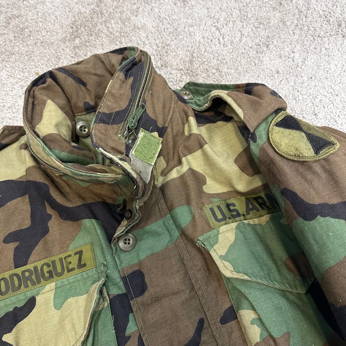 알파인더스트리 밀리터리 카모 M-65 필드 자켓L 상품이미지6