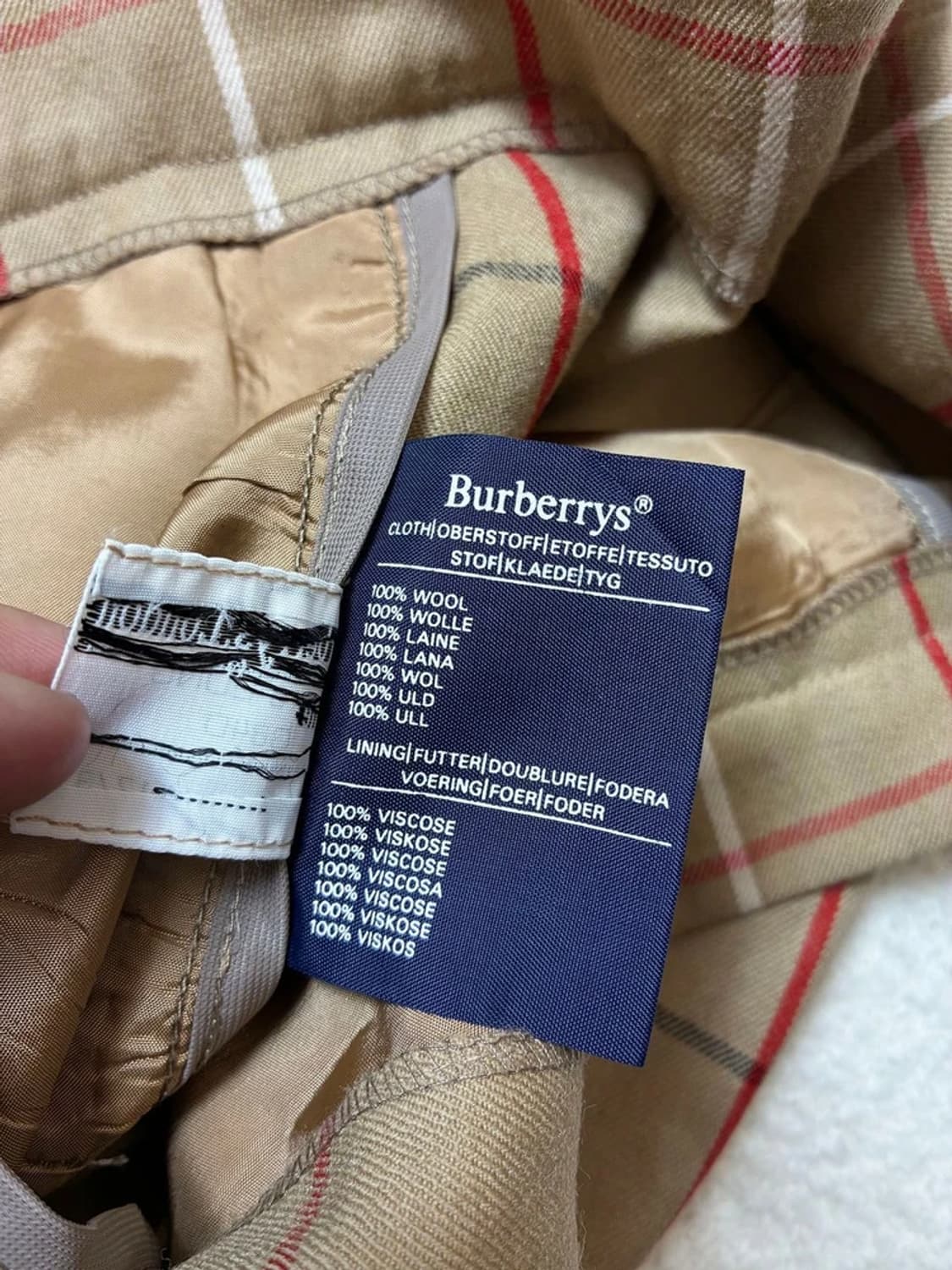 버버리 90's 하이웨스트 테이퍼드핏 체크 팬츠 PN6417 상품이미지10