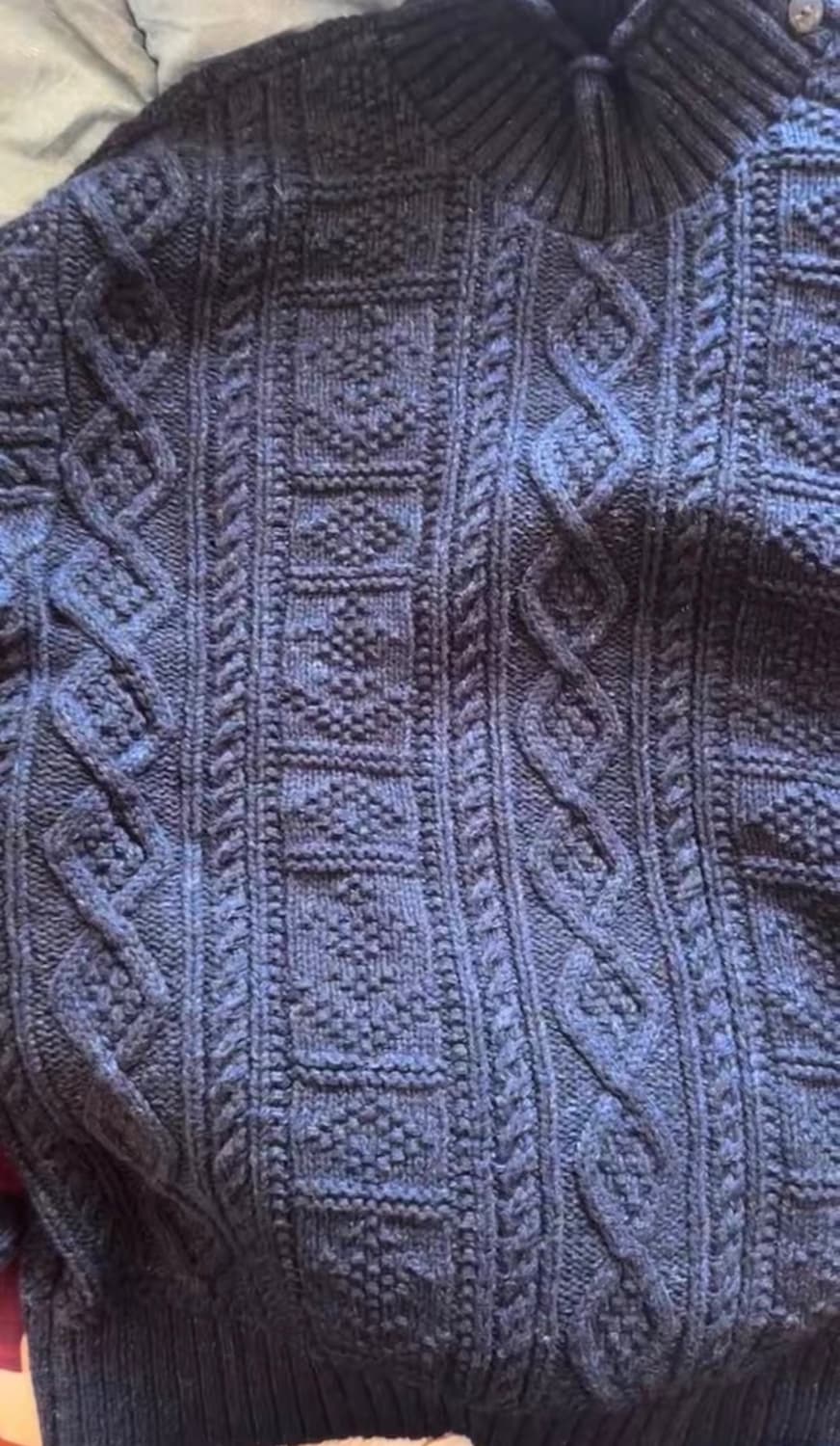 rrl 케이블 니트 모크넥 L 상품이미지3