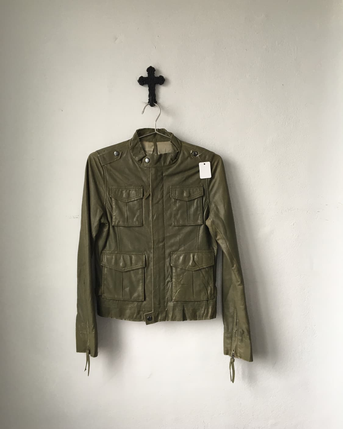 High neck lamb leather jacket 상품이미지1