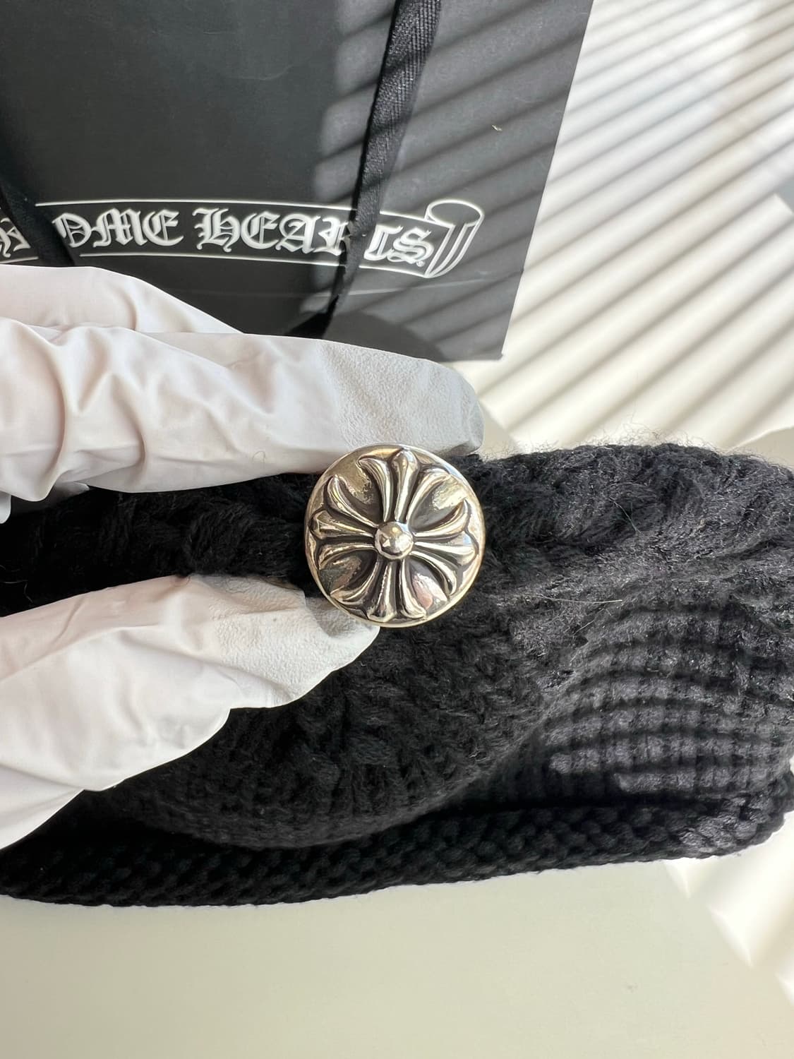 크롬하츠 크로스 패치 캐시미어 비니 상품이미지5