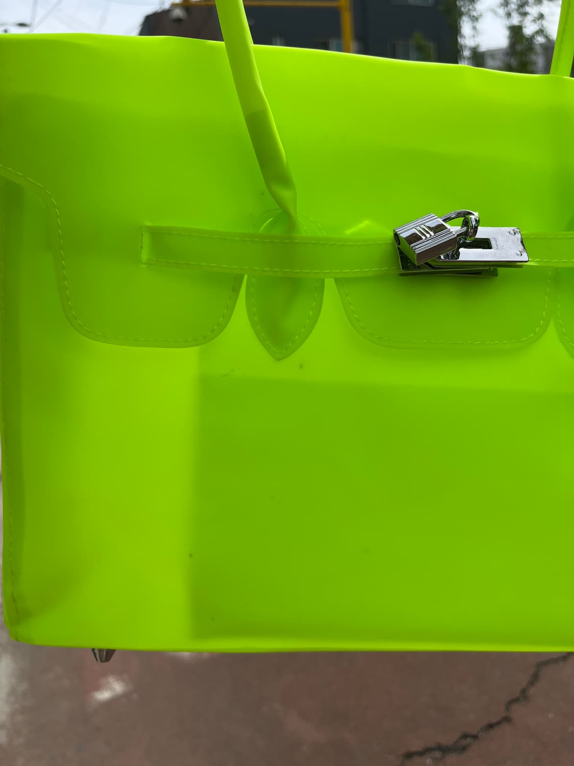 형광초록(형광노랑같기도한) 젤리버킨 🎸 상품이미지2