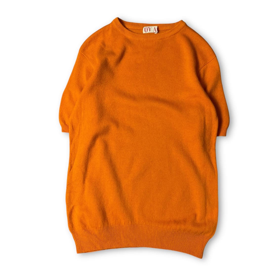 JPN 오렌지 라운드넥 반팔 니트 상품이미지1