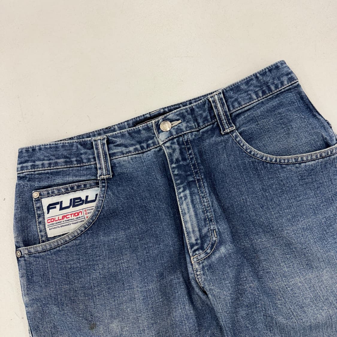 FUBU 후부 올드스쿨 힙합 와이드 워싱 데님팬츠 상품이미지4