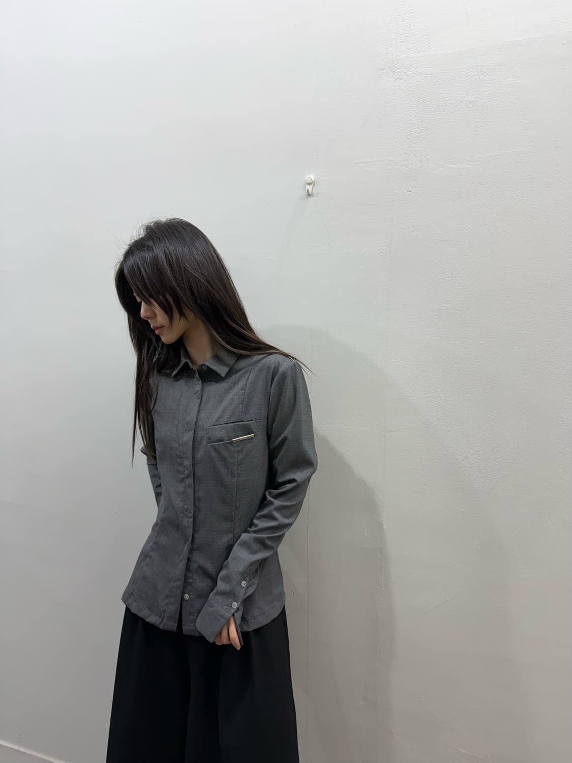 혜인서 프레피 무드 슬림 실루엣 셔츠 상품이미지1