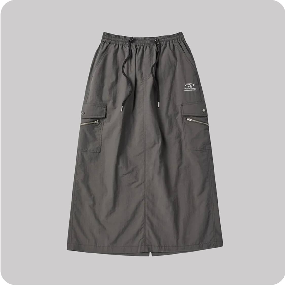 트래블 워크샵 지퍼포켓 스커트 차콜 상품이미지1