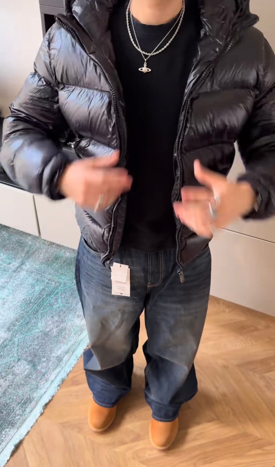 (새상품) 자라 배기핏 데님팬츠 상품이미지5