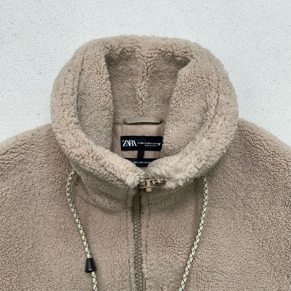자라 베이지 양털 후리스 자켓 XS 상품이미지2