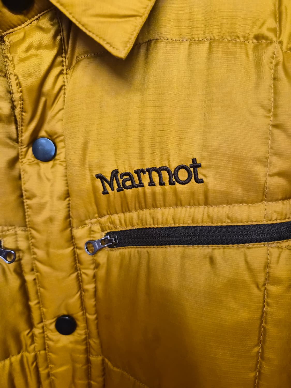 해외 L) 마모트 골드 브라운 경량패딩 셔츠 자켓 팝니다 상품이미지3