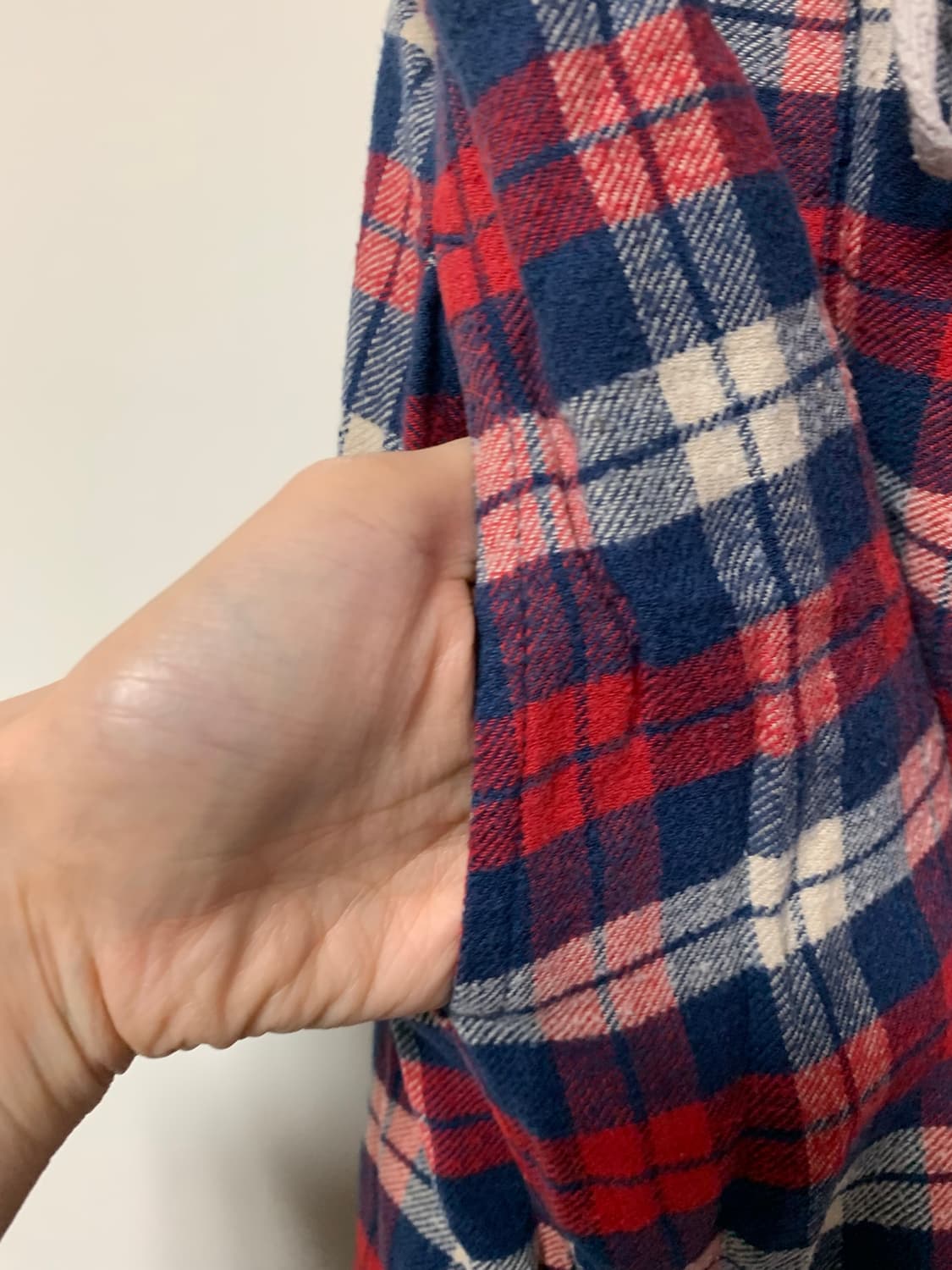 레드 프란넬 체크 스커트 레이어드 상품이미지3