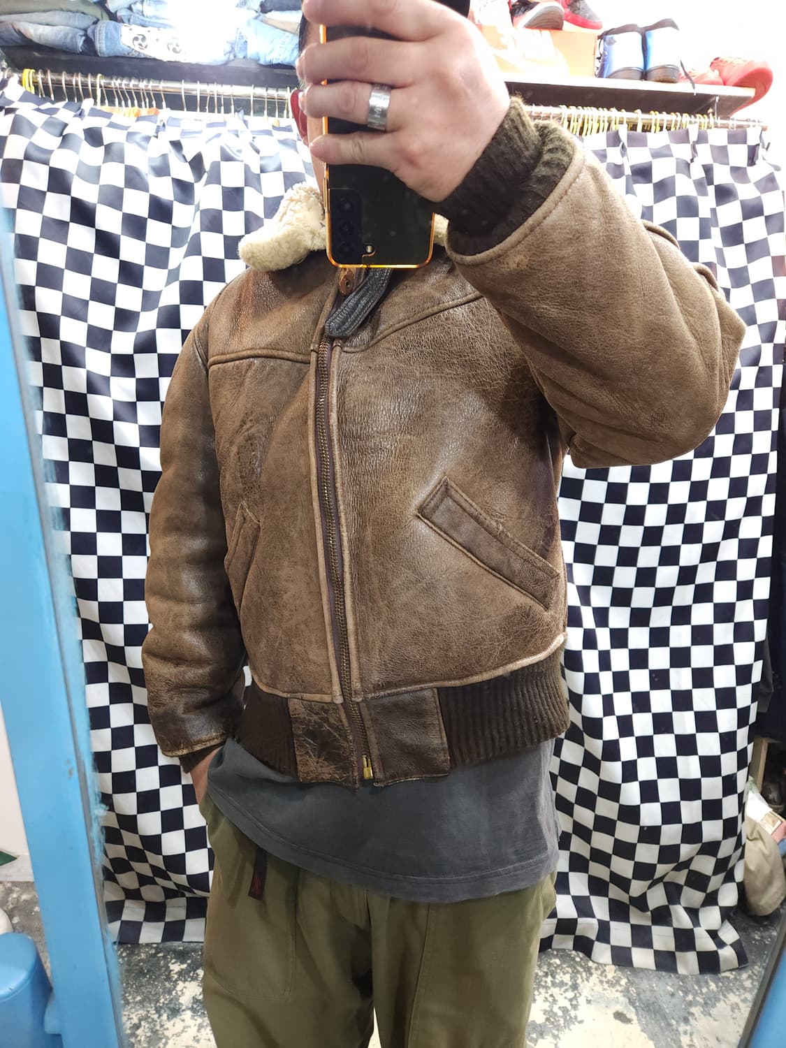 아비렉스 80s B6 양가죽 항공 무스탕 점퍼
​
 상품이미지10