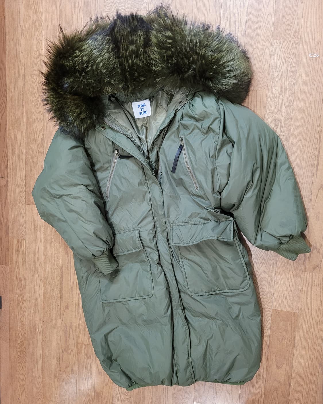 SLINE BY SLINE라쿤퍼 다운 야상 55~66 상품이미지1