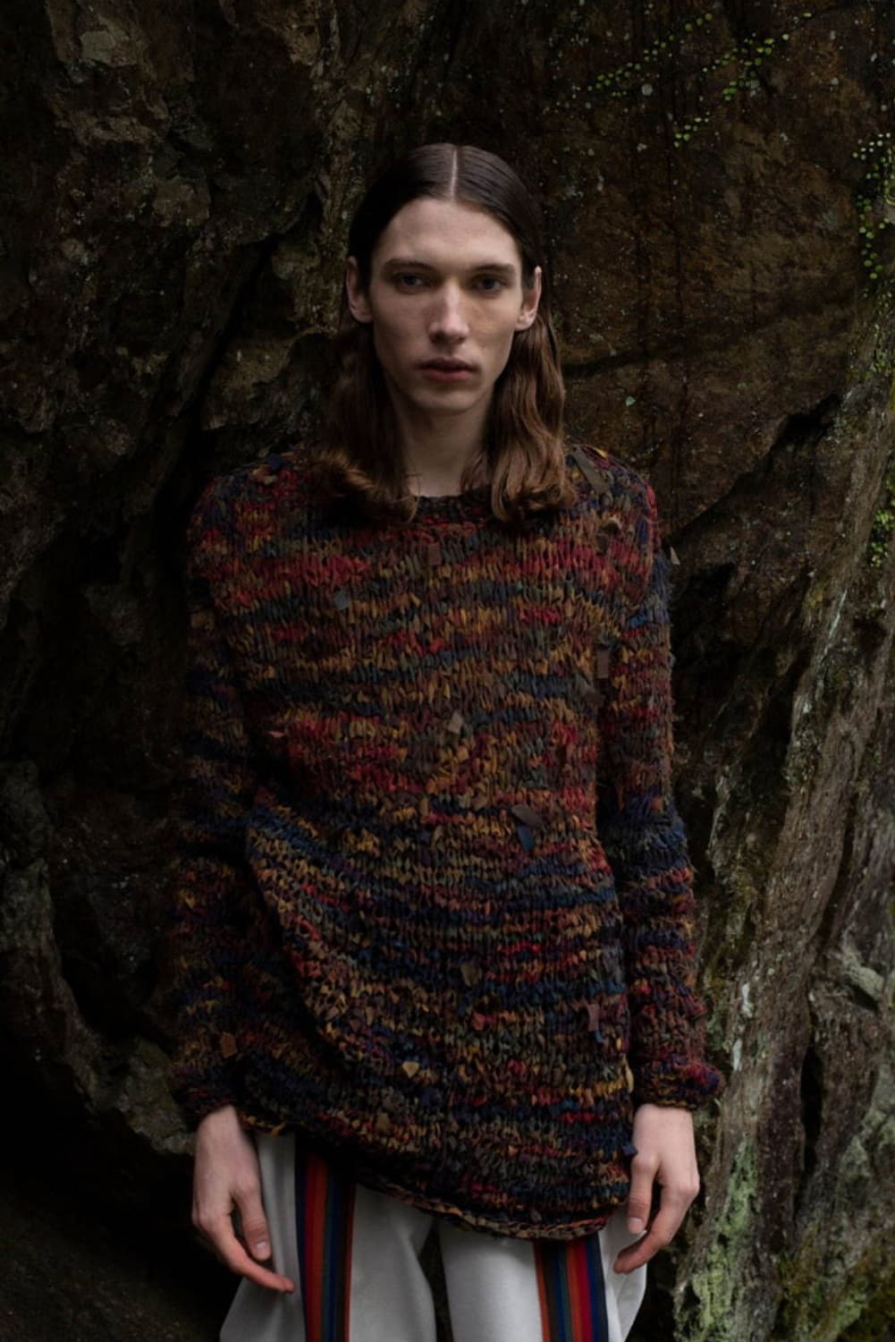 MASU 마수 실크 테이프끈 스웨터 상품이미지1