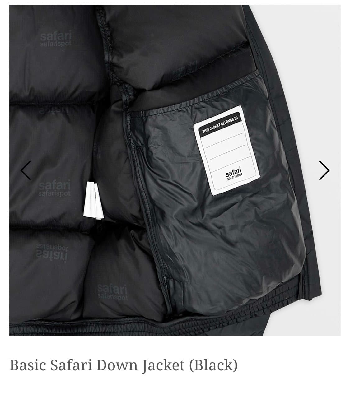 사파리스팟 BASIC SAFARI DOWN JACKET 블랙 1사이즈 상품이미지4