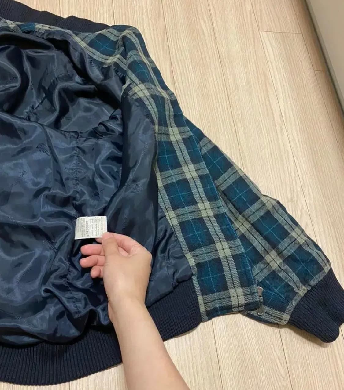 (빈티지) 라코스테 체크 블루종 상품이미지3