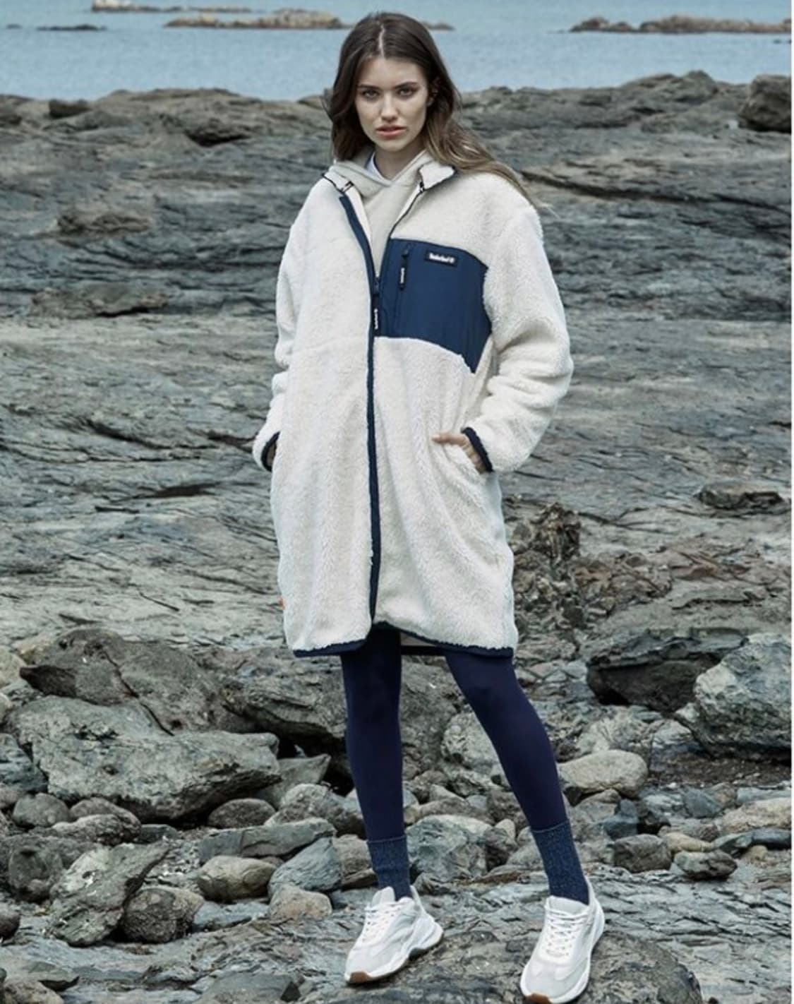 팀버랜드 보아 플리스 집업 롱 자켓 XS 상품이미지7