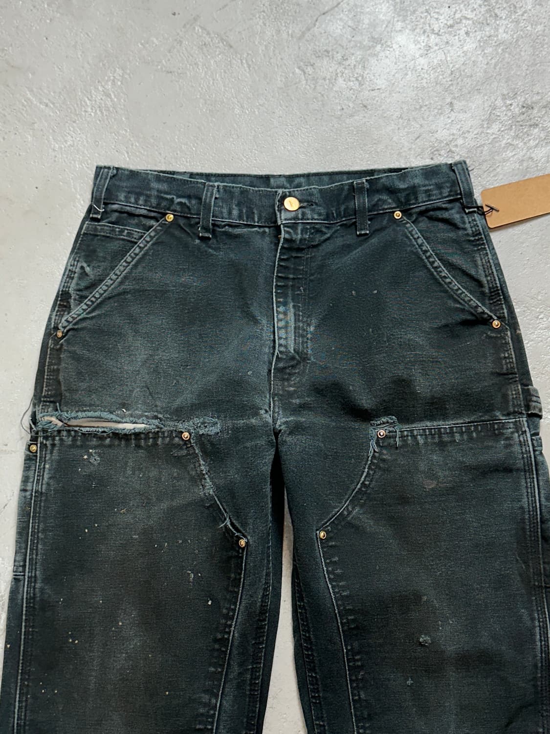 OG 칼하트 B01 더블니 블랙 칼하트 썩블니 워크팬츠 상품이미지6