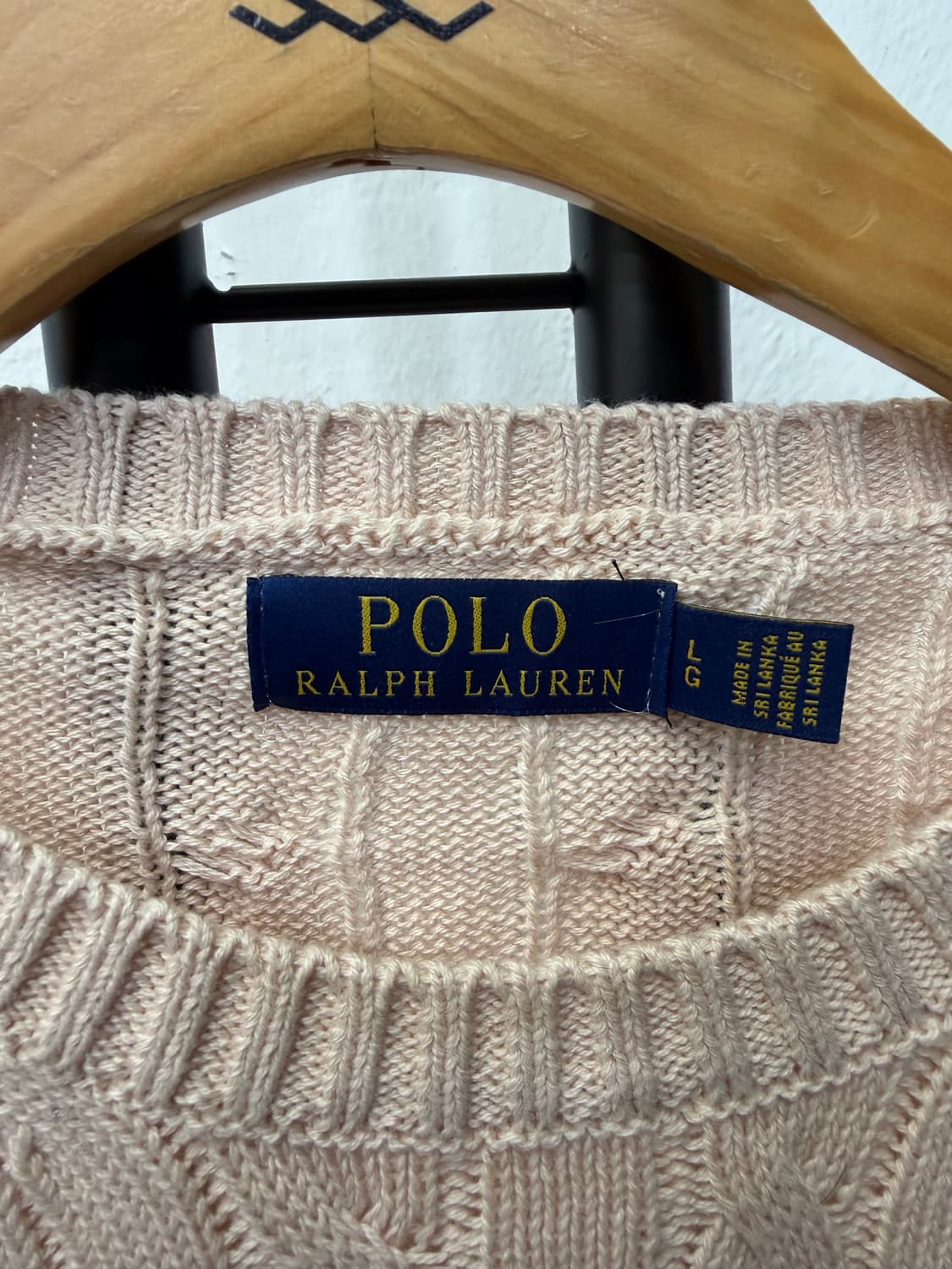 정품) 폴로랄프로렌 남성 케이블 니트 스웨터 L 상품이미지5