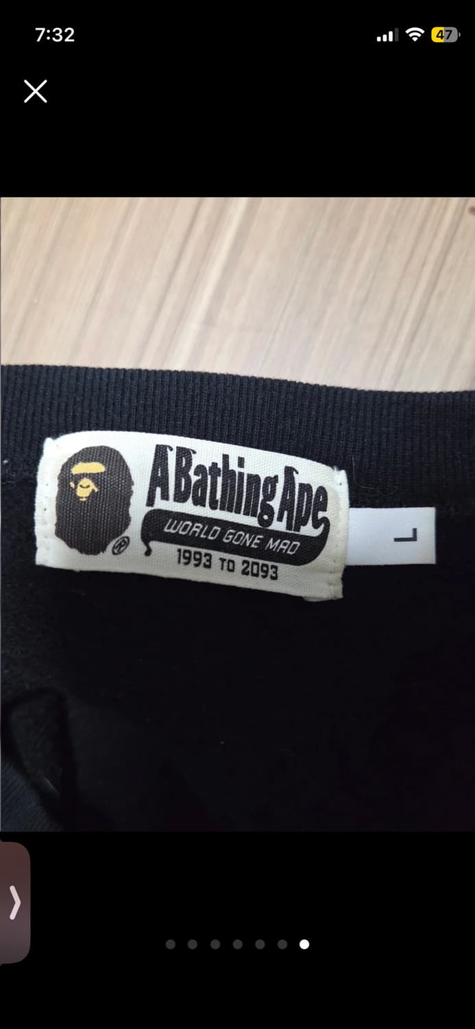 베이프 야광 맨투맨 L 상품이미지6